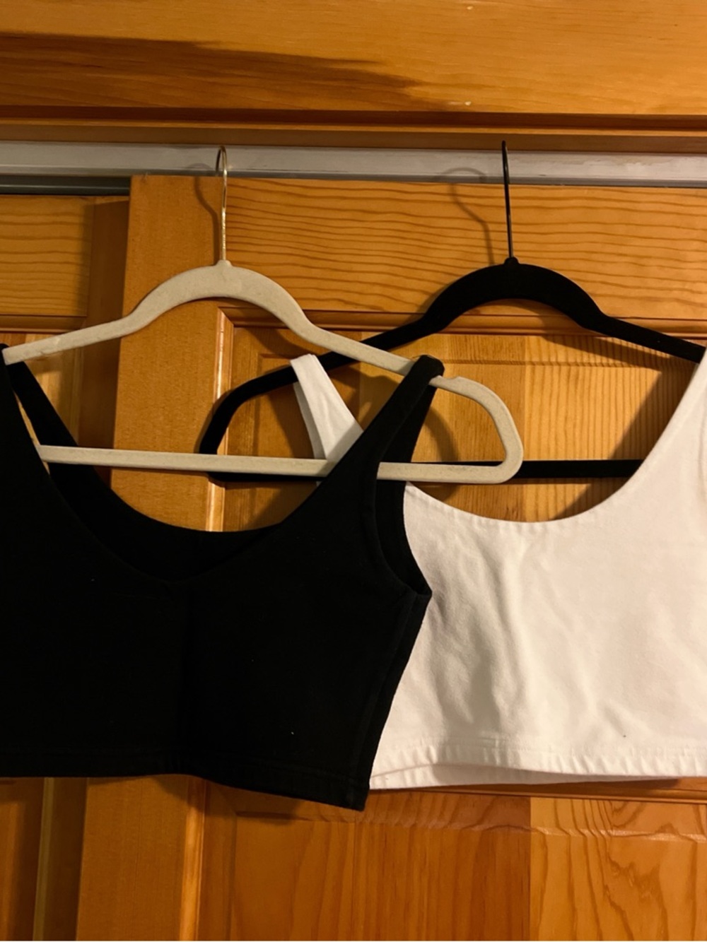 Brandy Melville Black and White Crop Tank Duo